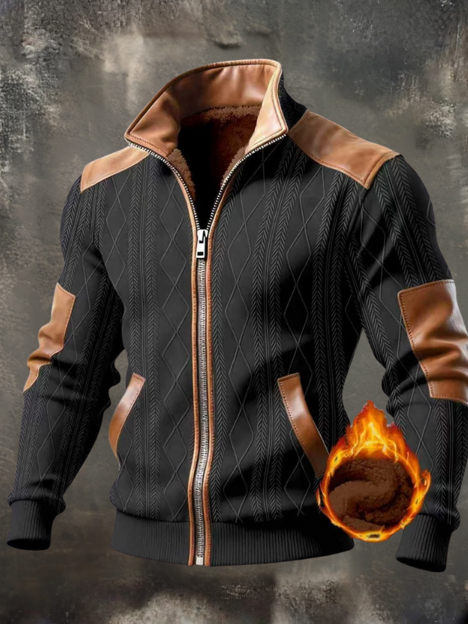 NOEL - STRUKTURALNA KURTKA Z WYSOKIM KOŁNIERZEM