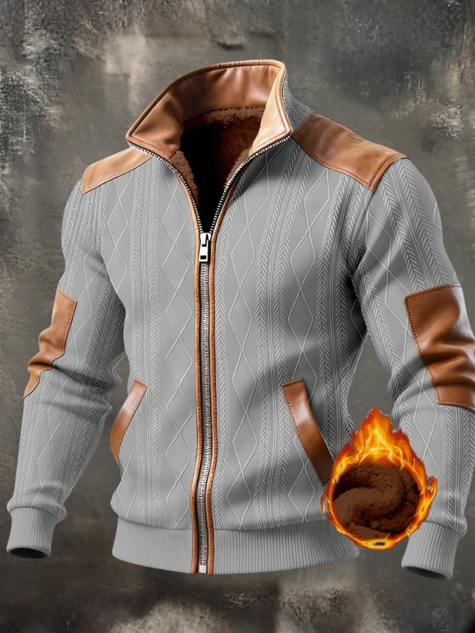 NOEL - STRUKTURALNA KURTKA Z WYSOKIM KOŁNIERZEM