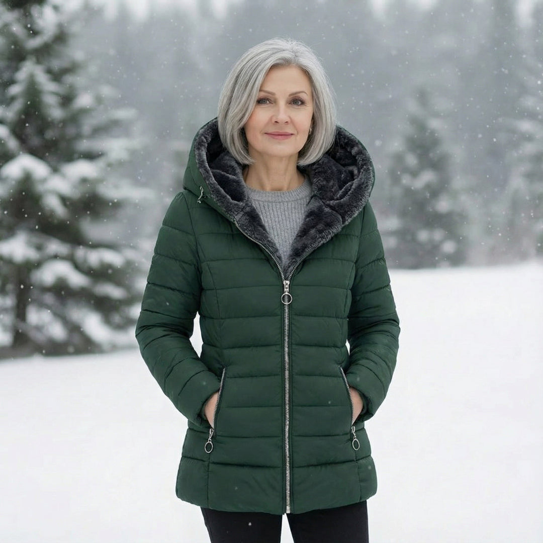 Elżbieta - Elegancki płaszcz damski z dopracowanym wykończeniem