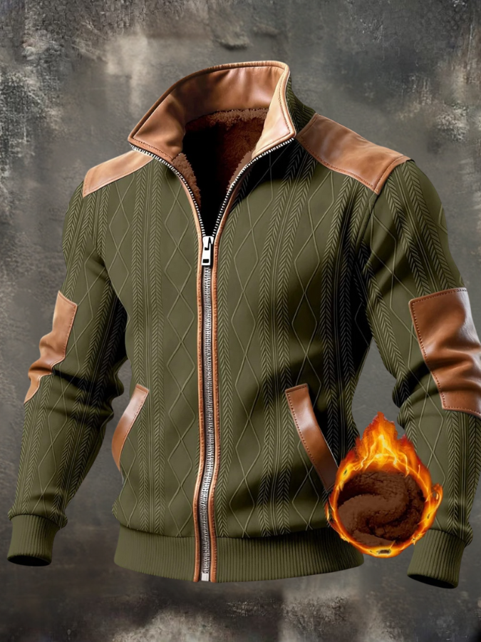 NOEL - STRUKTURALNA KURTKA Z WYSOKIM KOŁNIERZEM