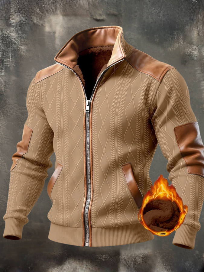 NOEL - STRUKTURALNA KURTKA Z WYSOKIM KOŁNIERZEM