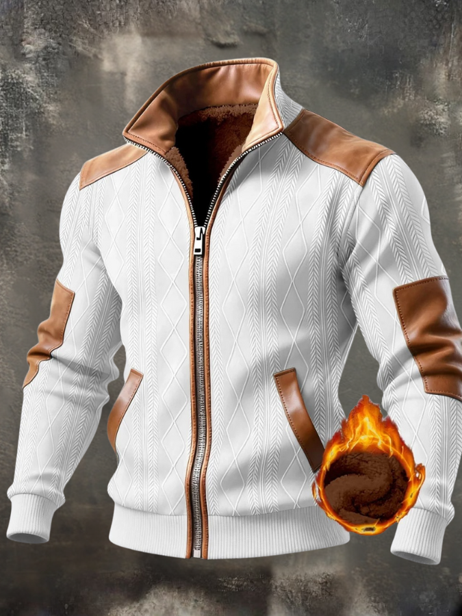 NOEL - STRUKTURALNA KURTKA Z WYSOKIM KOŁNIERZEM