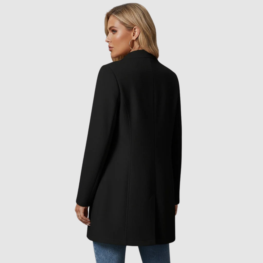 Natalia - Klasyczny damski płaszcz o dopasowanym kroju