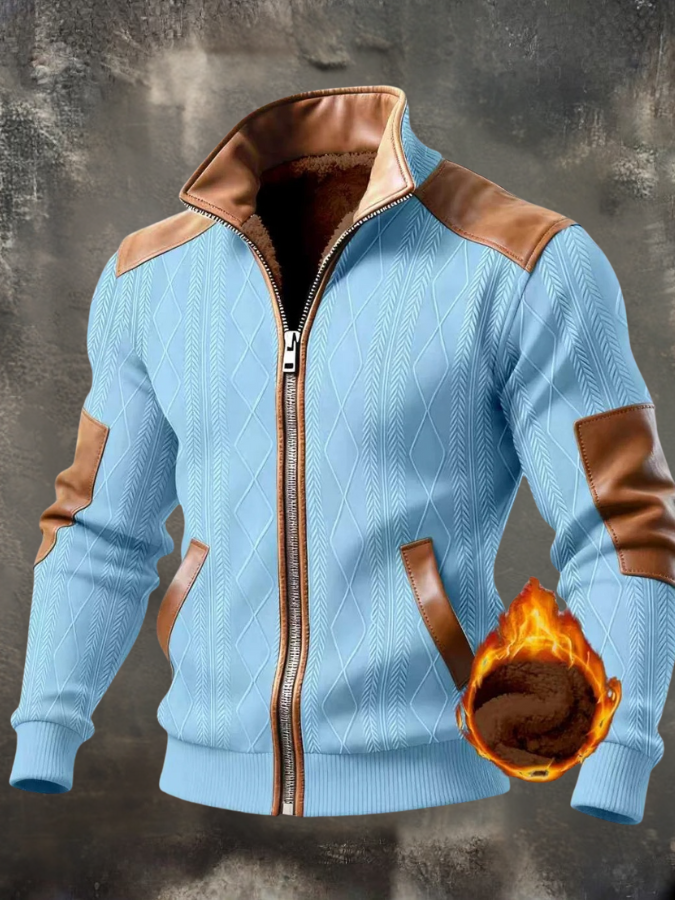 NOEL - STRUKTURALNA KURTKA Z WYSOKIM KOŁNIERZEM