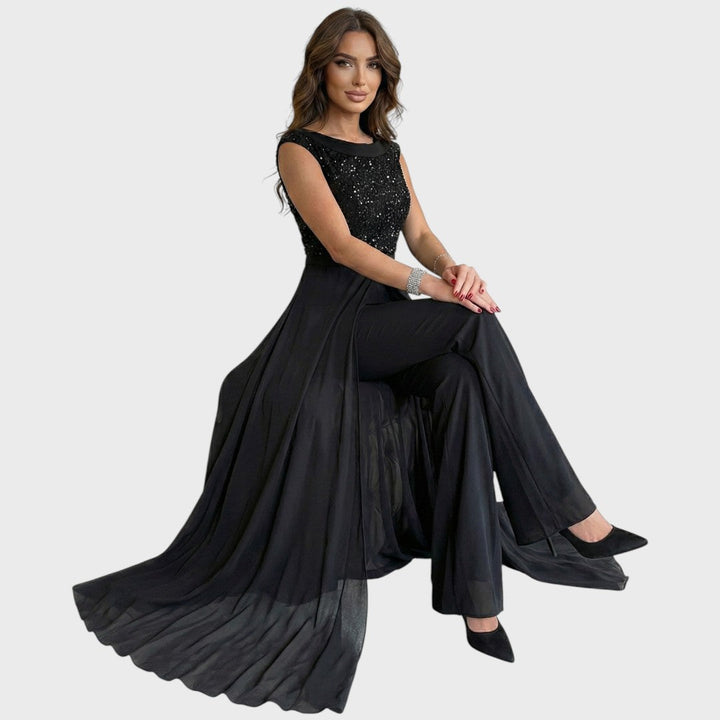 Valeria - Elegancki kombinezon bez rękawów