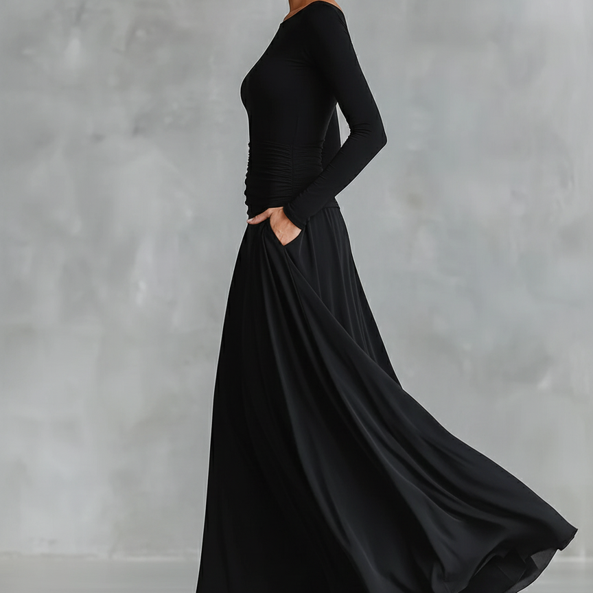 Rubi - Elegancka sukienka maxi, która nie opina i pięknie układa się na sylwetce 35+