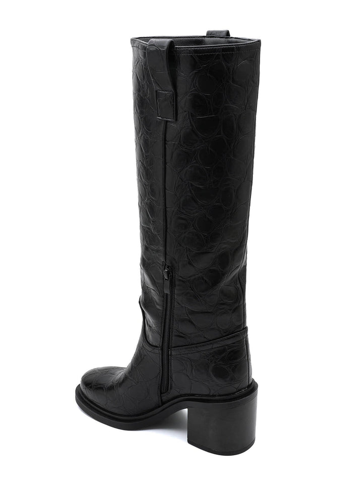 Ewa - Czarne wysokie kozaki