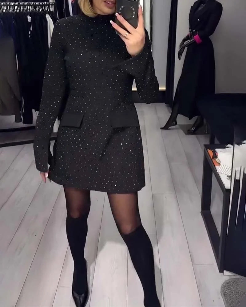 Alina - Elegancka błyszcząca sukienka w cekiny