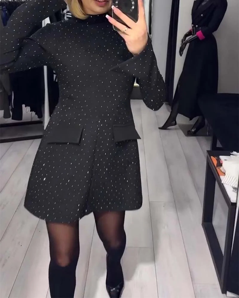 Alina - Elegancka błyszcząca sukienka w cekiny